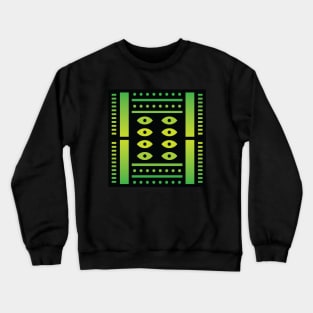 “Dimensional Tribe” - V.6 Green - (Geometric Art) (Dimensions) - Doc Labs Crewneck Sweatshirt